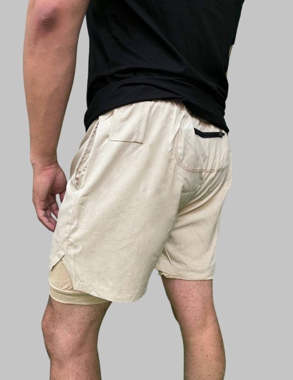 Beige Spandex Shorts - Image 2